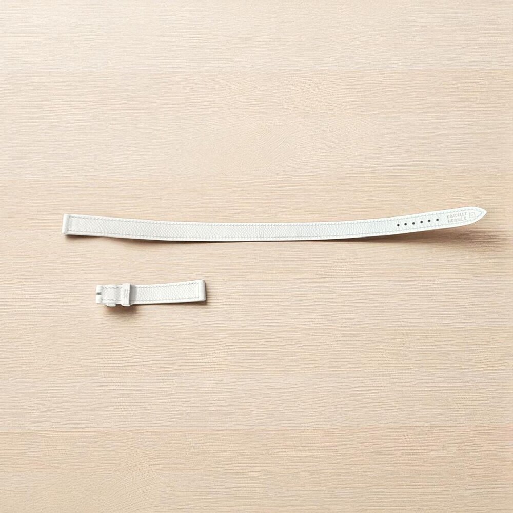 Hermès Cape Cod Double Tour Watch Strap 31mm SH White Leather – New - Picture 3 of 9